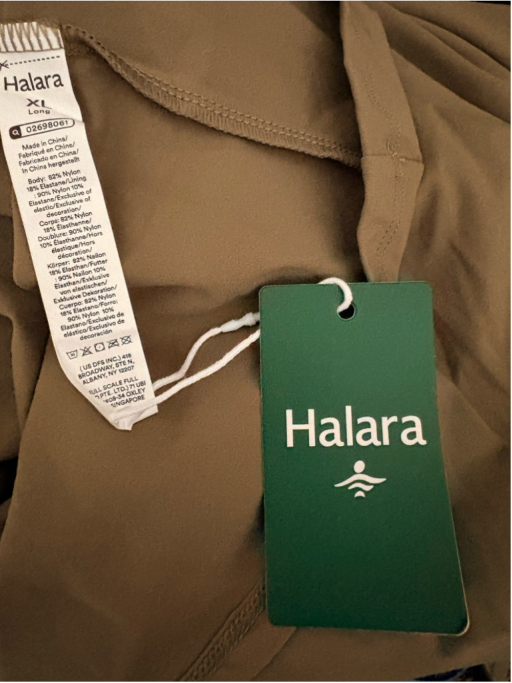 Halara Easy Peezy Flare Mini Activewear Dress Size XL NWT Withered Green (Olive) - Picture 5 of 9